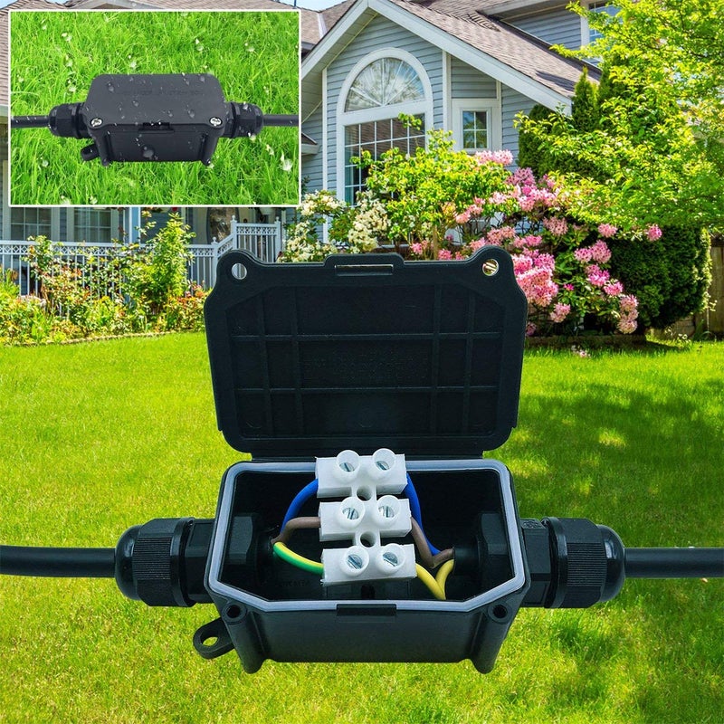 ILSSLI FX Junction Box Waterproof IP68 2 Way Plug Line M20 Coaxial Cable Connector Wire Range 5 to 12mm Outdoor External Electric Power Cord Boxes - Image 5